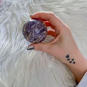 Chevron amethyst sphere